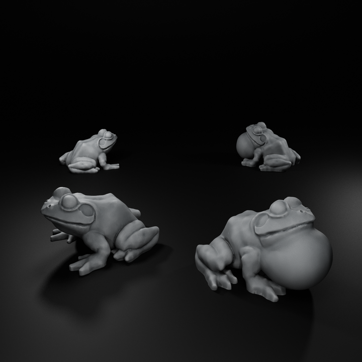 Primitive Giant Frogs - Swamp Amphibians Set