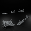 Wooden Forest Wyrm - Ancient Bark Dragon Set